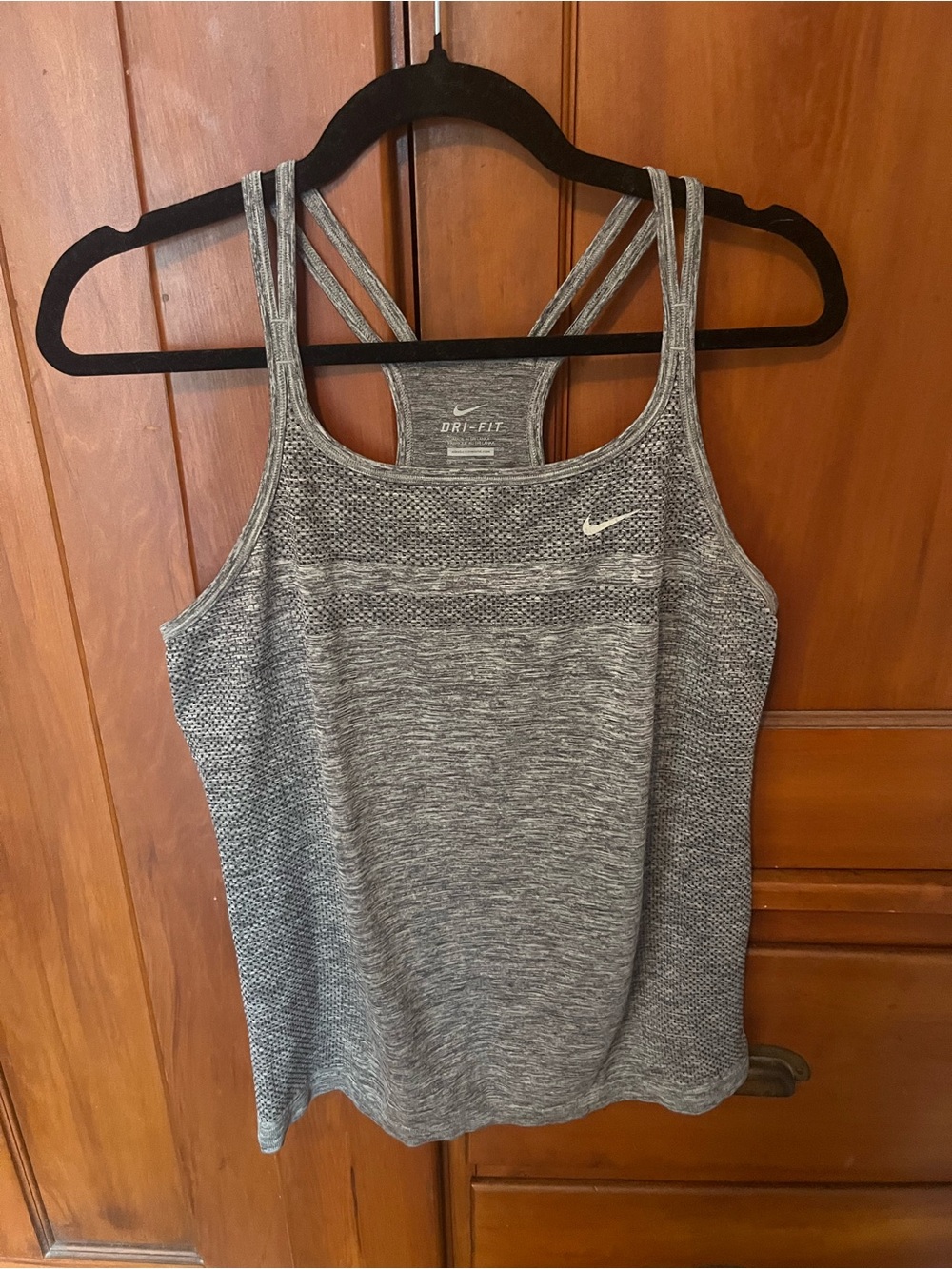 Nike Gray Dri-FIT Double-Strap Tank Top